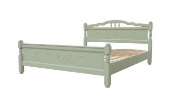 Кровать из массива Карина-5 Зеленый самшит (БМ) в Реж - rezh.mebel-e96.ru