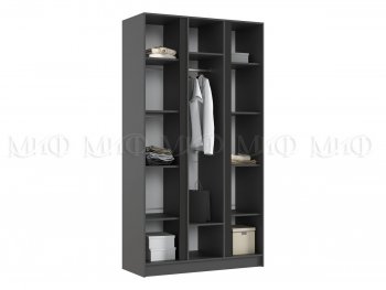 Шкаф 1200 мм 3-х ств. Келвин графит  (Миф) в Реж - rezh.mebel-e96.ru