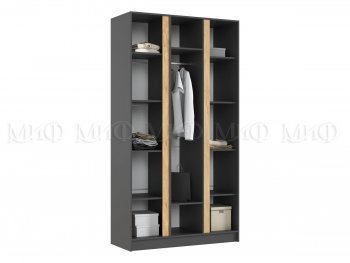 Шкаф 1200 мм 3-х ств. Келвин графит  (Миф) в Реж - rezh.mebel-e96.ru