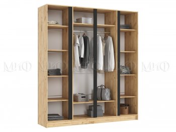 Шкаф 2000 мм 4-х ств. Келвин крафт золотой/белый (Миф) в Реж - rezh.mebel-e96.ru