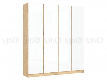 Шкаф 2000 мм 4-х ств. Келвин крафт золотой/белый (Миф) в Реж - rezh.mebel-e96.ru