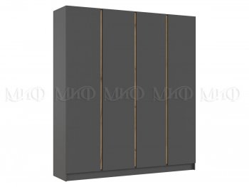 Шкаф 2000 мм 4-х ств. Келвин графит  (Миф) в Реж - rezh.mebel-e96.ru