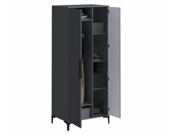 Шкаф 800 мм 2-створчатый Кимберли графит (Handis) в Реж - rezh.mebel-e96.ru