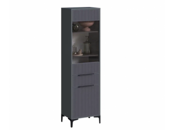 Пенал 550 мм со стеклом Кимберли графит (Handis) в Реж - rezh.mebel-e96.ru