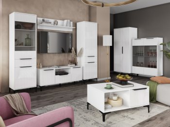 Стенка Кимберли белый, модульная (Handis) в Реж - rezh.mebel-e96.ru