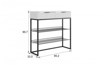Обувница Классная 1 (графит/графит матовый/черный муар​​​​​​​) (Мебельсон) в Реж - rezh.mebel-e96.ru
