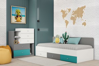 Кровать Клео арт. 010 океан (Диал) в Реж - rezh.mebel-e96.ru