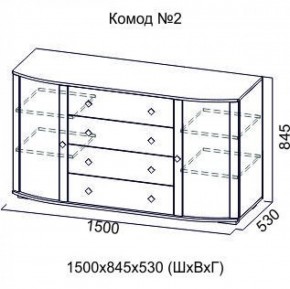 Комод №2 (1500) SV-Мебель в Реж - rezh.mebel-e96.ru