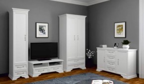 Комод 4ящ.+2дв. ГРАЦИЯ (лак) Белый (БМ) в Реж - rezh.mebel-e96.ru