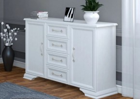 Комод 4ящ.+2дв. ГРАЦИЯ (лак) Белый (БМ) в Реж - rezh.mebel-e96.ru
