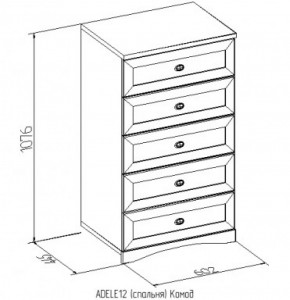 Комод Адель 12 ясень анкор светлый в Реж - rezh.mebel-e96.ru