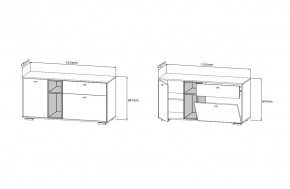 Комод ЛАНС К101, Дуб бунратти белый/Белый (ДСВ) в Реж - rezh.mebel-e96.ru