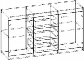 Комод Соната КС-1500 (Дуб сонома/Белый глянец) в Реж - rezh.mebel-e96.ru