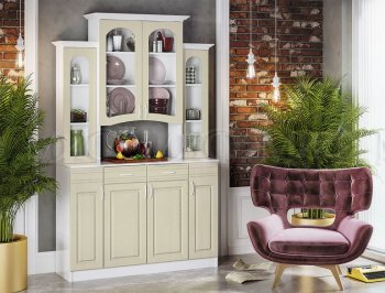 Буфет Констанция 4-х створчатый Фисташковый (Миф) в Реж - rezh.mebel-e96.ru