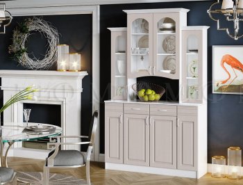 Буфет Констанция 4-х створчатый Мускат (Миф) в Реж - rezh.mebel-e96.ru