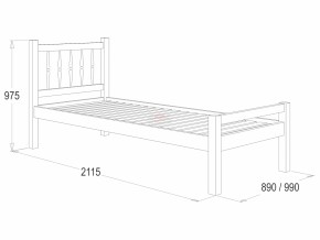 Кровать-10 одинарная с фигурными спинками из массива (800*2000) в Реж - rezh.mebel-e96.ru