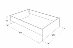 Кровать 1.2 каркас с ладе + спинка головная + 2 ящика Ольга-14 в Реж - rezh.mebel-e96.ru