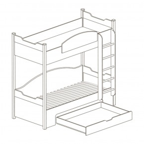 Кровать 2-х ярусная Прованс 421 (Яна) в Реж - rezh.mebel-e96.ru