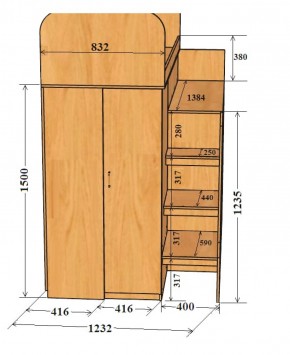 Кровать-чердак Аракс в Реж - rezh.mebel-e96.ru