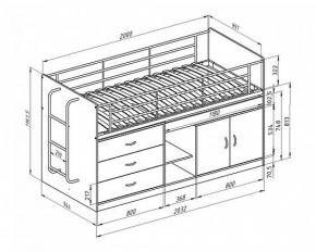 Кровать-чердак Дюймовочка-6 Белый в Реж - rezh.mebel-e96.ru