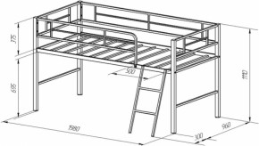 Кровать-чердак Севилья-Мини в Реж - rezh.mebel-e96.ru