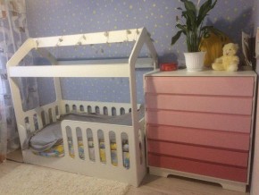 Кровать-домик детская без ящика 800*1600 (Белый) в Реж - rezh.mebel-e96.ru