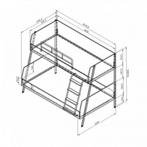 Кровать двухъярусная Дельта Лофт-20.02.04 Белый в Реж - rezh.mebel-e96.ru