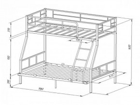 Кровать двухъярусная Гранада-1 140 Черный в Реж - rezh.mebel-e96.ru