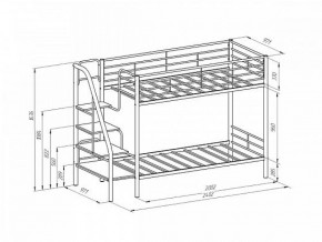 Кровать двухъярусная Толедо-П с полкой Черный/Венге в Реж - rezh.mebel-e96.ru