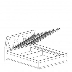 Кровать двуспальная 1600 с ПМ Дели 77 (Яна) в Реж - rezh.mebel-e96.ru