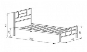 Кровать металлическая Кадис Коричневый в Реж - rezh.mebel-e96.ru