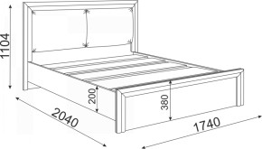 Кровать с настилом и мягкой частью Глэдис (модуль 31) 1600 в Реж - rezh.mebel-e96.ru