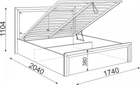 Кровать с ПМ и мягкой частью Глэдис (модуль 32) 1600 в Реж - rezh.mebel-e96.ru