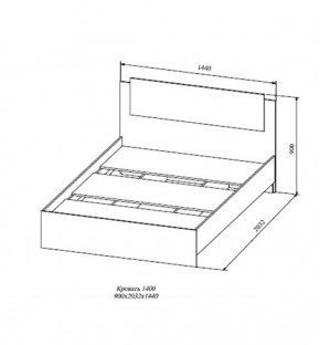 Кровать Софи СКР1400.1 (ДСВ) в Реж - rezh.mebel-e96.ru