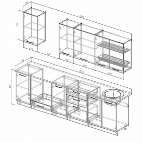 Кухонный гарнитур Жемчуг 2800 в Реж - rezh.mebel-e96.ru