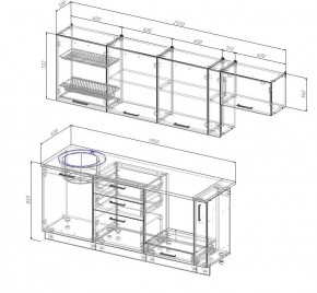 Кухонный гарнитур Лада 2550 в Реж - rezh.mebel-e96.ru