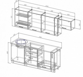 Кухонный гарнитур Лофт 2550 в Реж - rezh.mebel-e96.ru