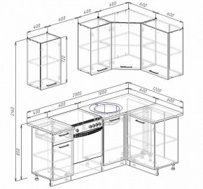 Кухонный гарнитур угловой Графика 2000х1200 мм, МДФ в Реж - rezh.mebel-e96.ru