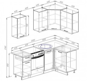 Кухонный гарнитур угловой Вегас 2000*1200 в Реж - rezh.mebel-e96.ru