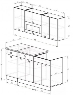 Кухонный гарнитур Виола 1600 мм (Зарон) в Реж - rezh.mebel-e96.ru