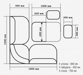 Кухонный уголок Тюльпан МИНИ  (кожзам-Борнео крем) в Реж - rezh.mebel-e96.ru