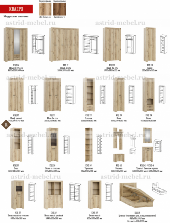 Шкаф 1800 мм Квадро-17 (4-х створчатый) (АстридМ) в Реж - rezh.mebel-e96.ru