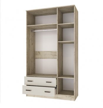 Шкаф Лагуна с антресолью крафт серый/кашемир (Текс) в Реж - rezh.mebel-e96.ru