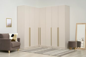 Гардеробная/шкаф 2200*1706 мм Ларго №3 Кашемир (Миф) в Реж - rezh.mebel-e96.ru