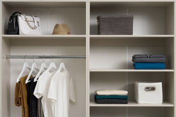 Гардеробная/шкаф 4000 мм Ларго №1 открытая Кашемир (Миф) в Реж - rezh.mebel-e96.ru