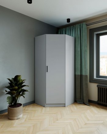 Шкаф угловой Ларс (угол скос), ЛДСП Серый камень (Микон) в Реж - rezh.mebel-e96.ru