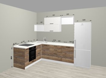 Угловой кухонный гарнитур Санвут 1516х2100 мм в Реж - rezh.mebel-e96.ru