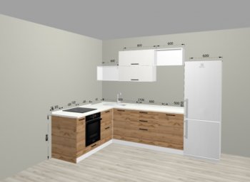 Угловой кухонный гарнитур Санвут 1516х2100 мм в Реж - rezh.mebel-e96.ru