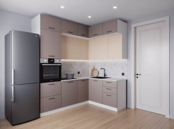Кухонный гарнитур угловой Латте 2200*1700 мм (Санвут) в Реж - rezh.mebel-e96.ru
