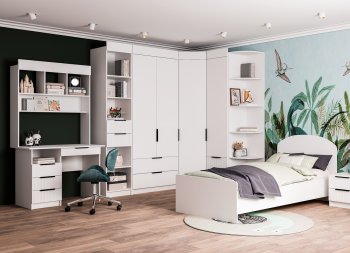 Набор детской мебели Лавис модульный белый софт (ДСВ) в Реж - rezh.mebel-e96.ru